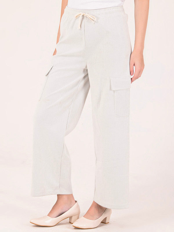 Albion Women Off White Smart Track Pant