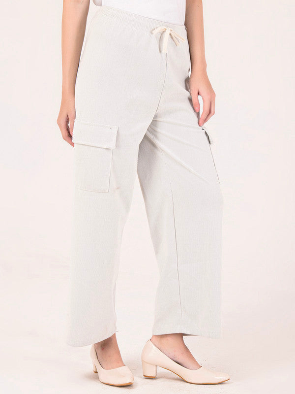 Albion Women Off White Smart Track Pant