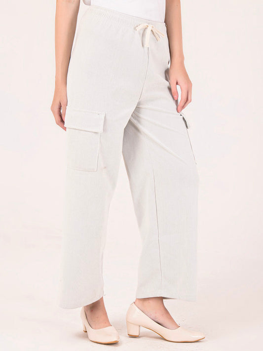Albion Women Off White Smart Track Pant