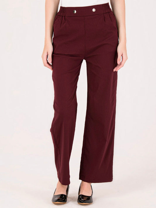 Albion Women Wine Smart Trousers