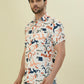 Albion Premium Men Orange Print Shirt Hs