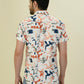Albion Premium Men Orange Print Shirt Hs