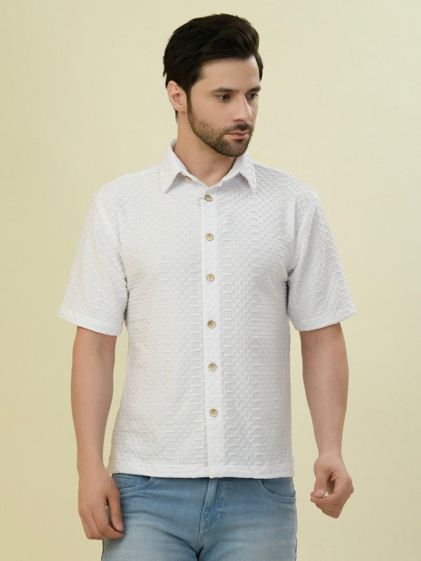 Albion Premium Men White Shirt Hs