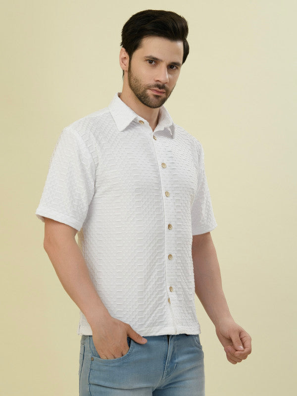 Albion Premium Men White Shirt Hs
