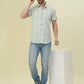 Albion Premium Men Green Stripe Shirt Hs