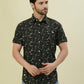 Albion Premium Men Green Print Shirt Hs
