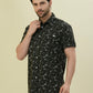 Albion Premium Men Green Print Shirt Hs