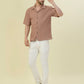 Albion Premium Men Brick Brown Shirt Fs