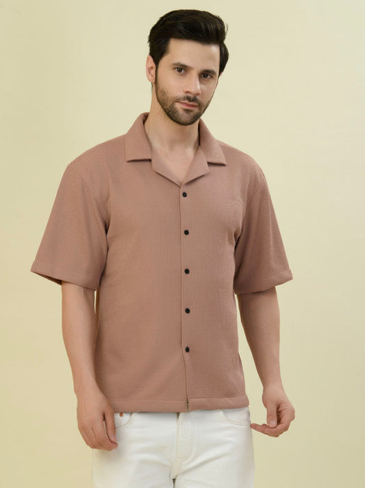 Albion Premium Men Brick Brown Shirt Fs