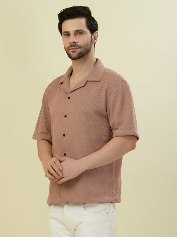 Albion Premium Men Brick Brown Shirt Fs