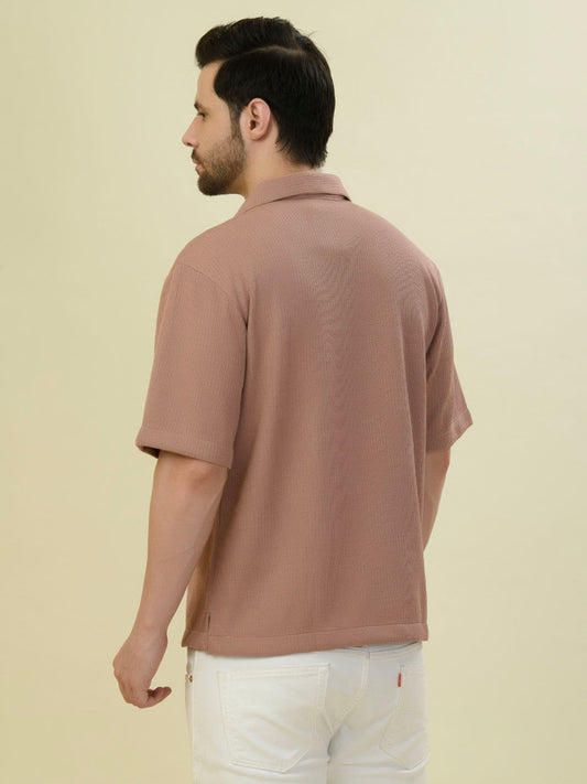 Albion Premium Men Brick Brown Shirt Fs