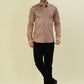 Albion Premium Men D Peach Shirt Fs
