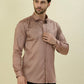 Albion Premium Men D Peach Shirt Fs