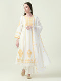 Albion Premium Ladies Psyna Tex Ethnic Mustard Kurti Set