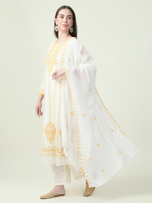 Albion Premium Ladies Psyna Tex Ethnic Mustard Kurti Set