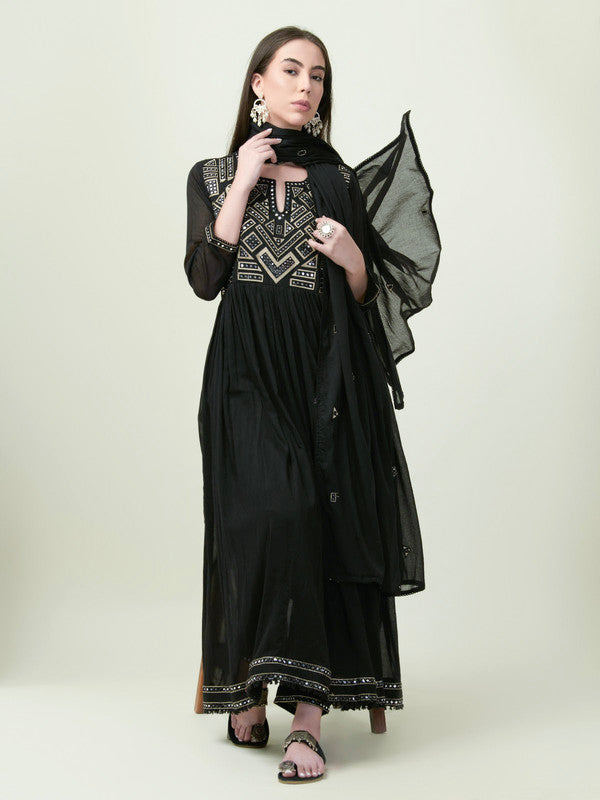 Albion Premium Ladies Zola Ethnic Black Kurti Set