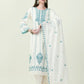Albion Premium Ladies Psyna Tex Ethnic C.Green Kurti Set