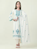 Albion Premium Ladies Psyna Tex Ethnic C.Green Kurti Set