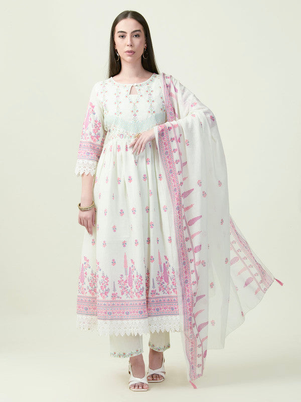 Albion Premium Ladies Ambika Ethnic Green Kurti Set