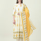 Albion Premium Ladies Knit Plus Ethnic Cream Kurti Set