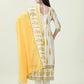 Albion Premium Ladies Knit Plus Ethnic Cream Kurti Set