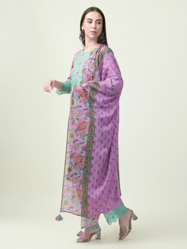 Albion Premium Ladies Prettyone Ethnic Purple Kurti Set