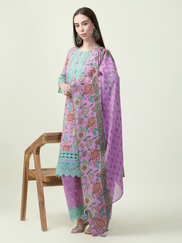 Albion Premium Ladies Prettyone Ethnic Purple Kurti Set