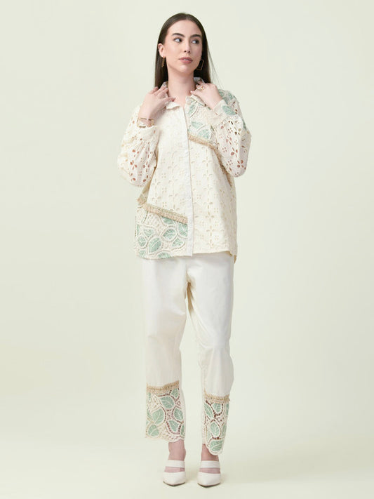 Albion Premium Ladies Brkapoor Cream Co-ord sets