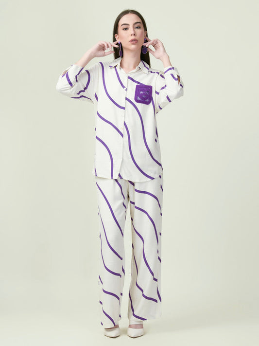 Albion Premium Ladies Ambika White Co-ord sets