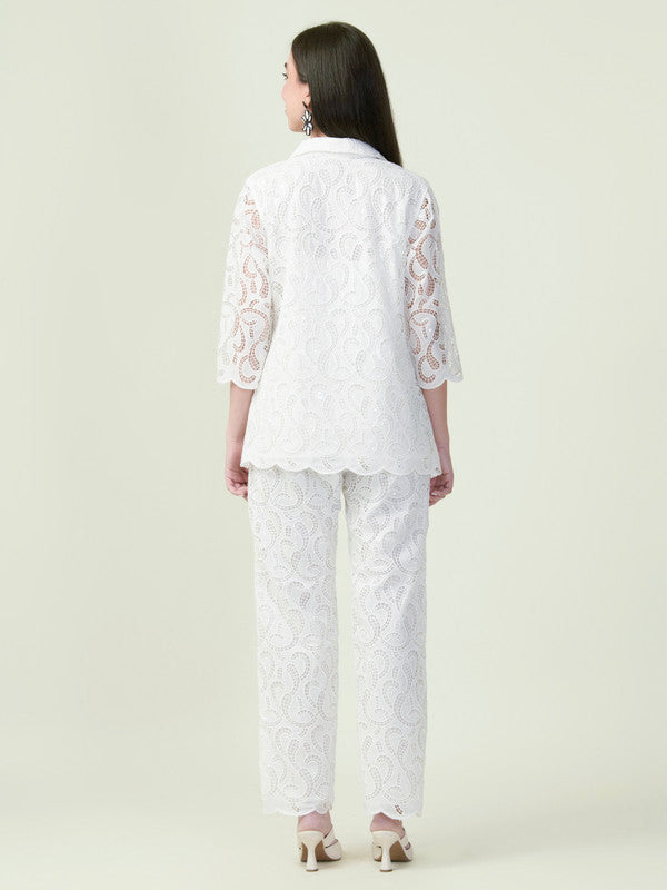 Albion Premium Ladies Neel Kamal White Co-ord sets