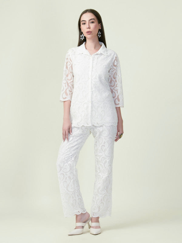 Albion Premium Ladies Neel Kamal White Co-ord sets