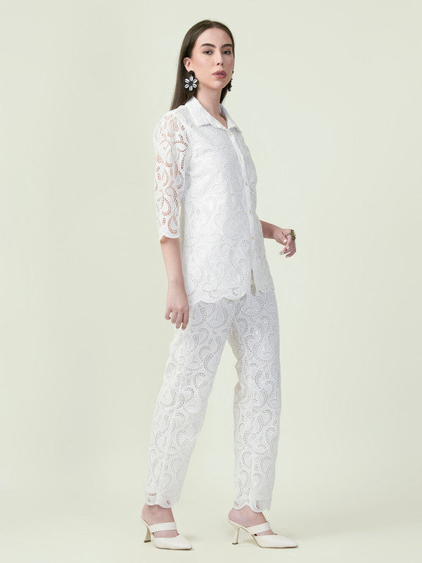 Albion Premium Ladies Neel Kamal White Co-ord sets