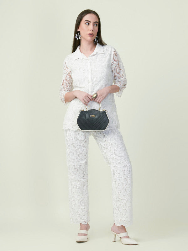 Albion Premium Ladies Neel Kamal White Co-ord sets