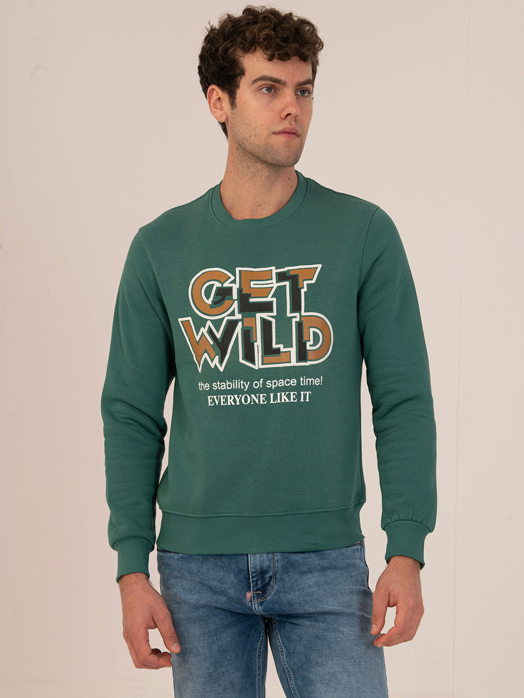 Warm Men’s Winter Crewneck Sweatshirt _ C.Green