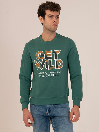 Warm Men’s Winter Crewneck Sweatshirt _ C.Green