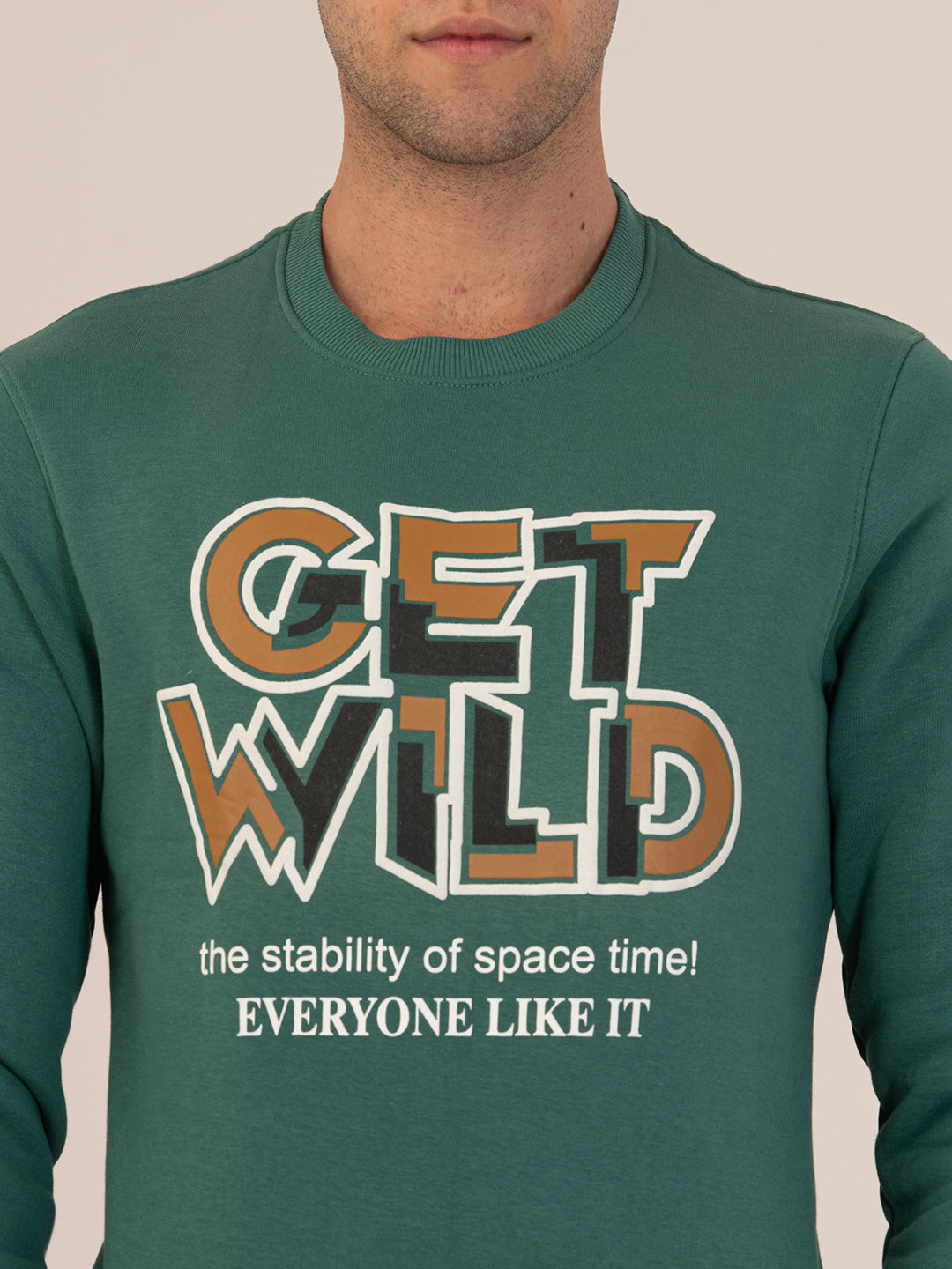 Warm Men’s Winter Crewneck Sweatshirt _ C.Green