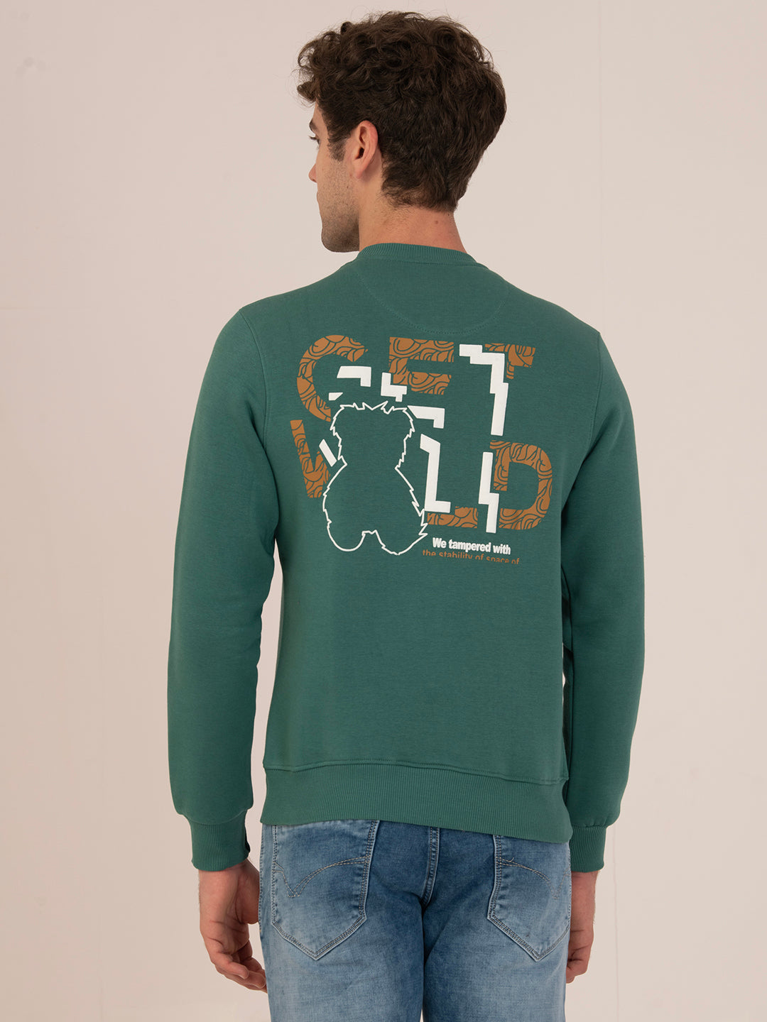 Warm Men’s Winter Crewneck Sweatshirt _ C.Green