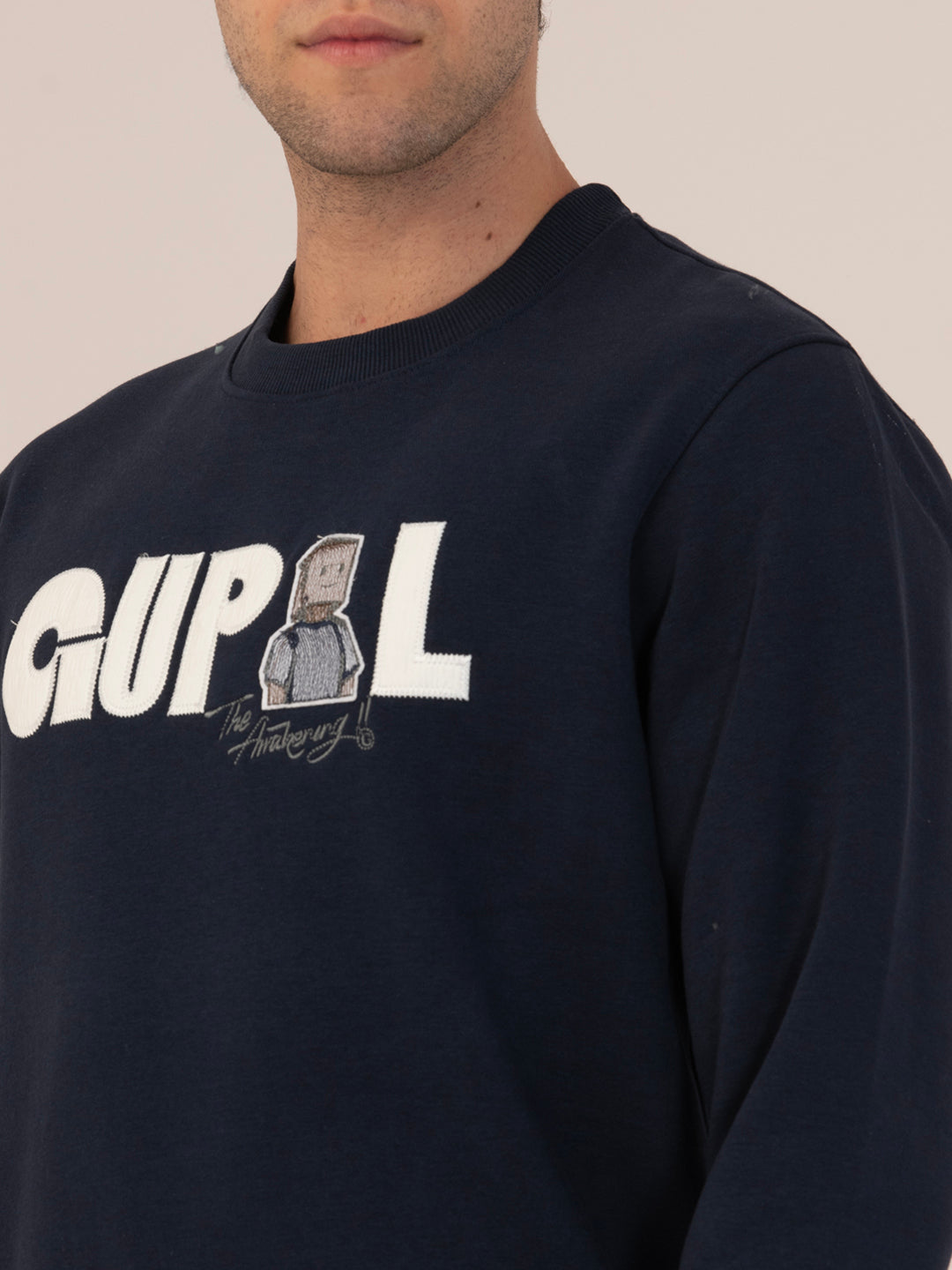 Cozy Thermal Men’s Winter Sweatshirt_navy