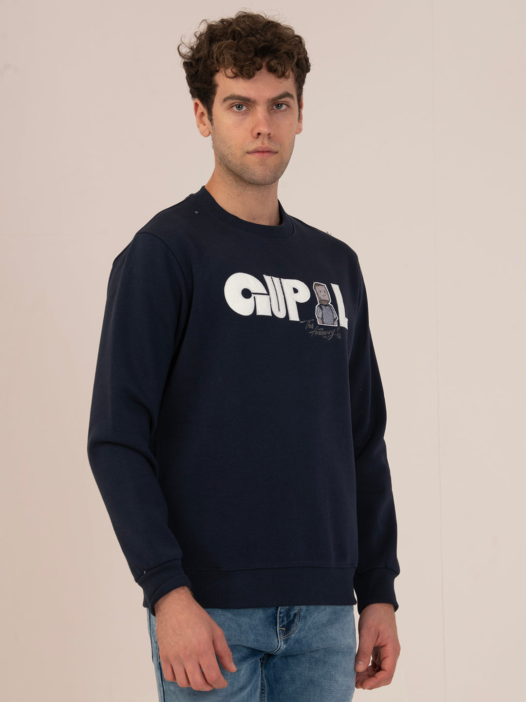 Cozy Thermal Men’s Winter Sweatshirt_navy