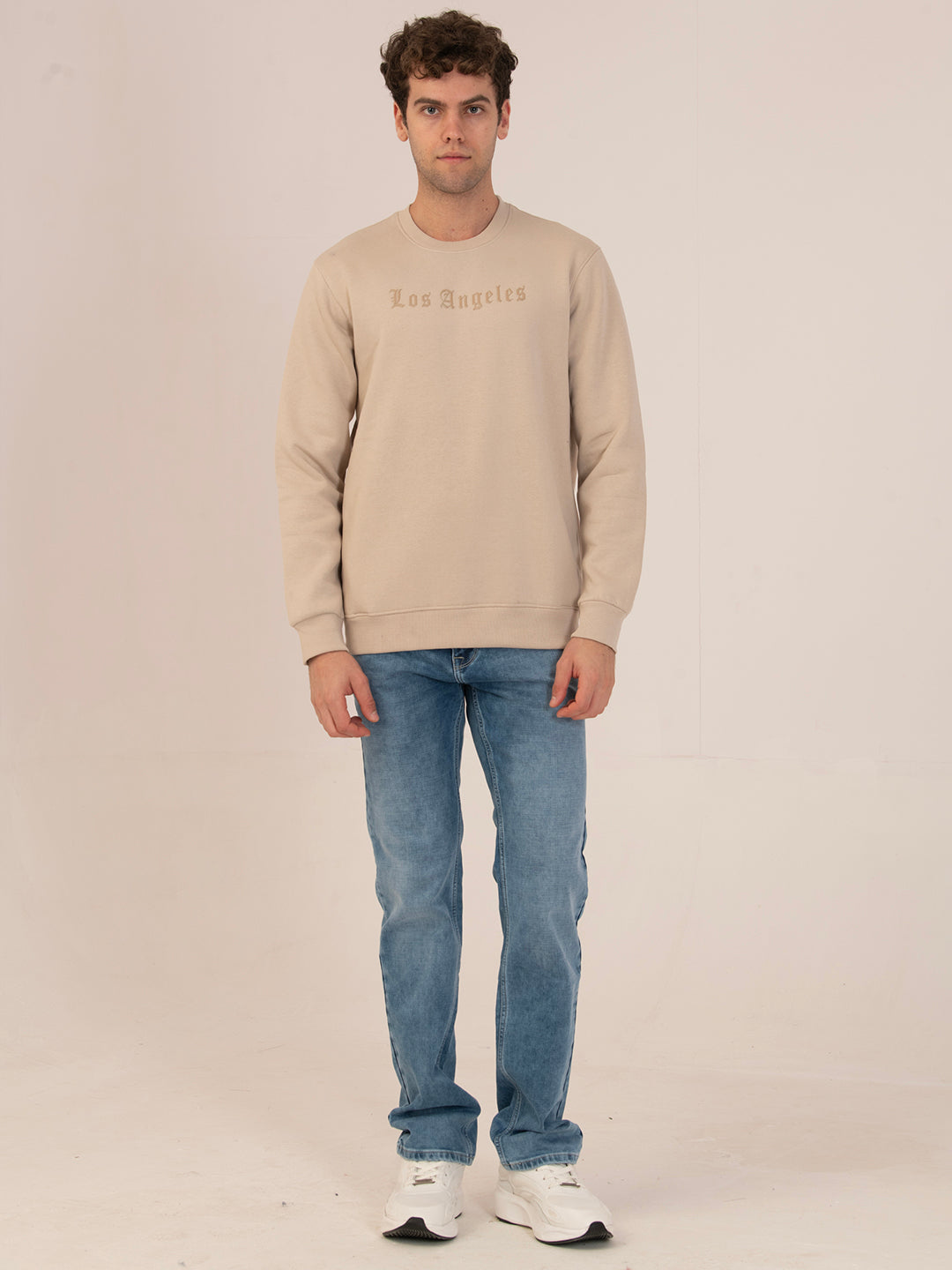 Men’s Classic Winter Cotton Sweatshirt_BEIGE