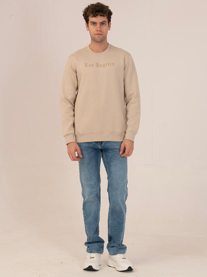 Men’s Classic Winter Cotton Sweatshirt_BEIGE