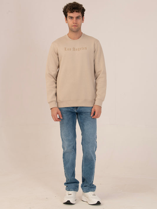 Men’s Classic Winter Cotton Sweatshirt_BEIGE