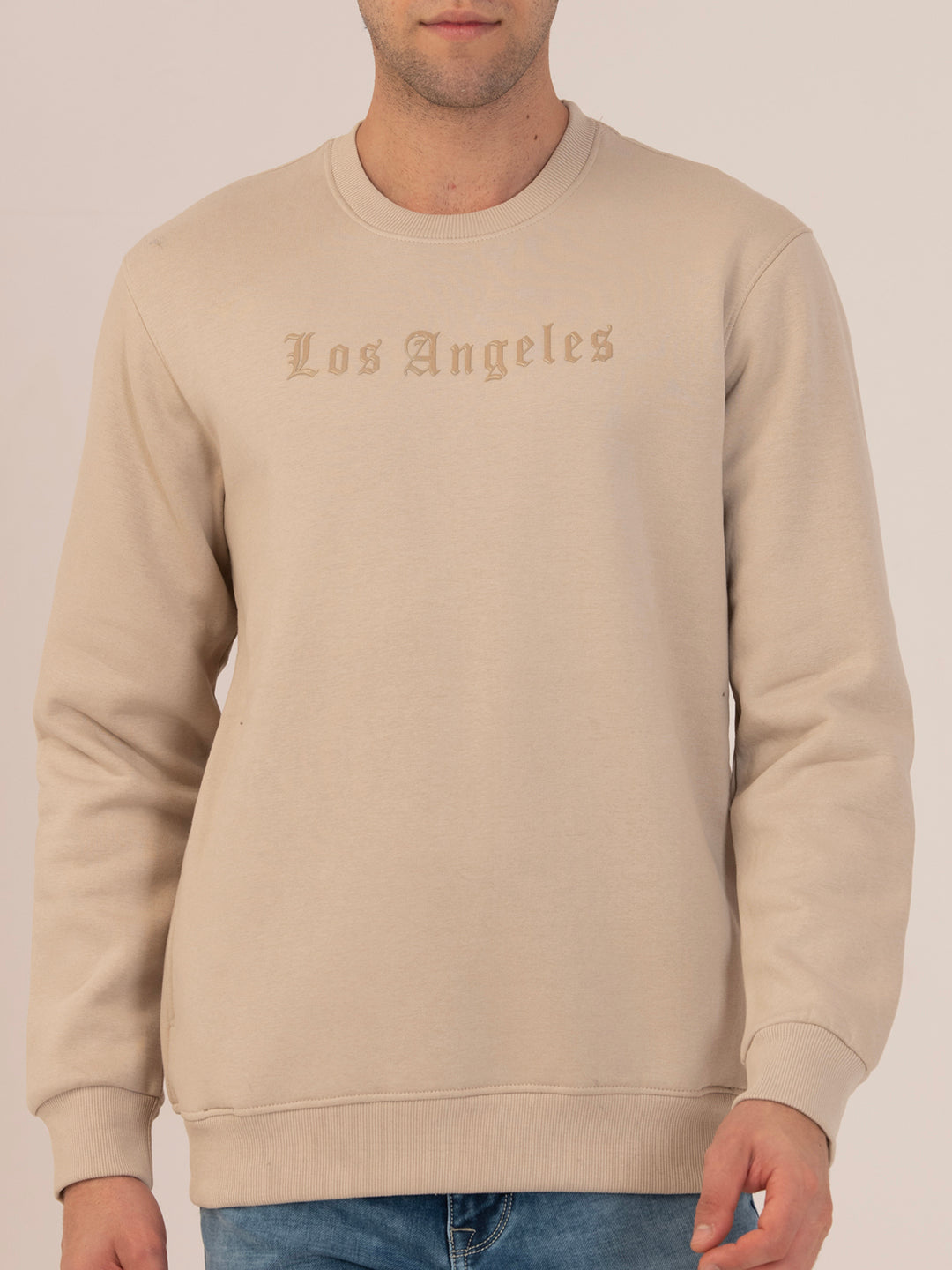 Men’s Classic Winter Cotton Sweatshirt_BEIGE