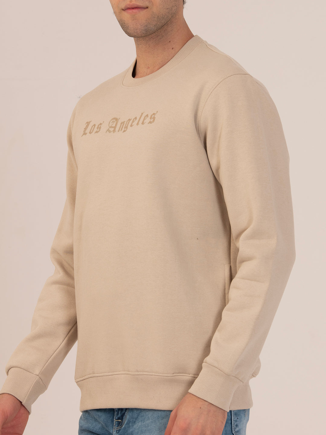 Men’s Classic Winter Cotton Sweatshirt_BEIGE