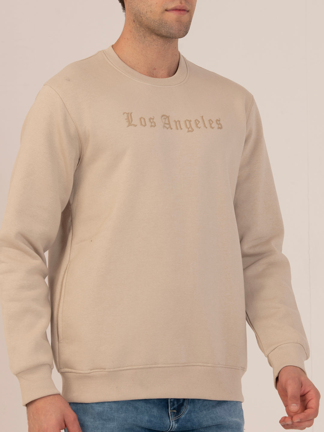 Men’s Classic Winter Cotton Sweatshirt_BEIGE
