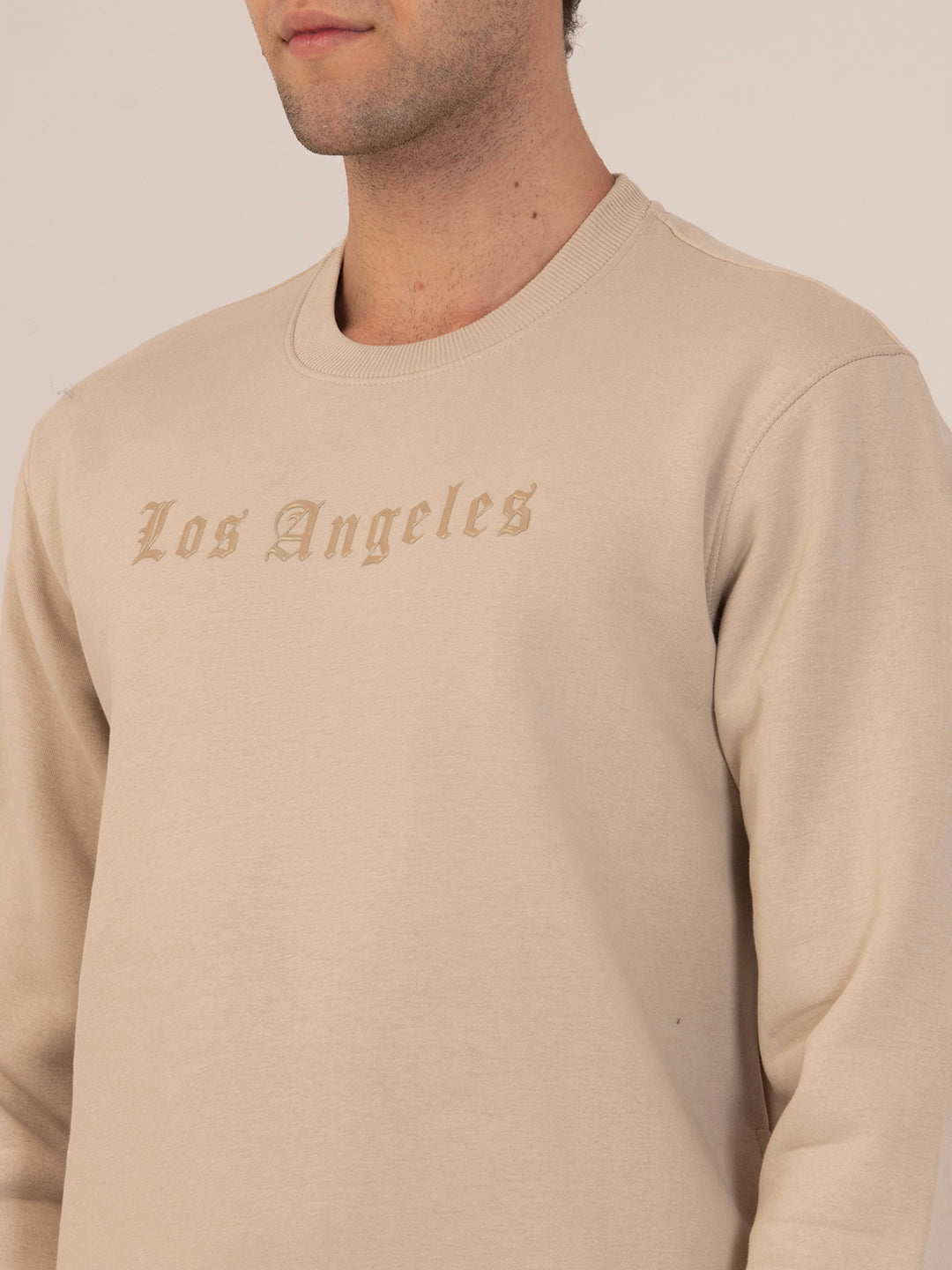 Men’s Classic Winter Cotton Sweatshirt_BEIGE