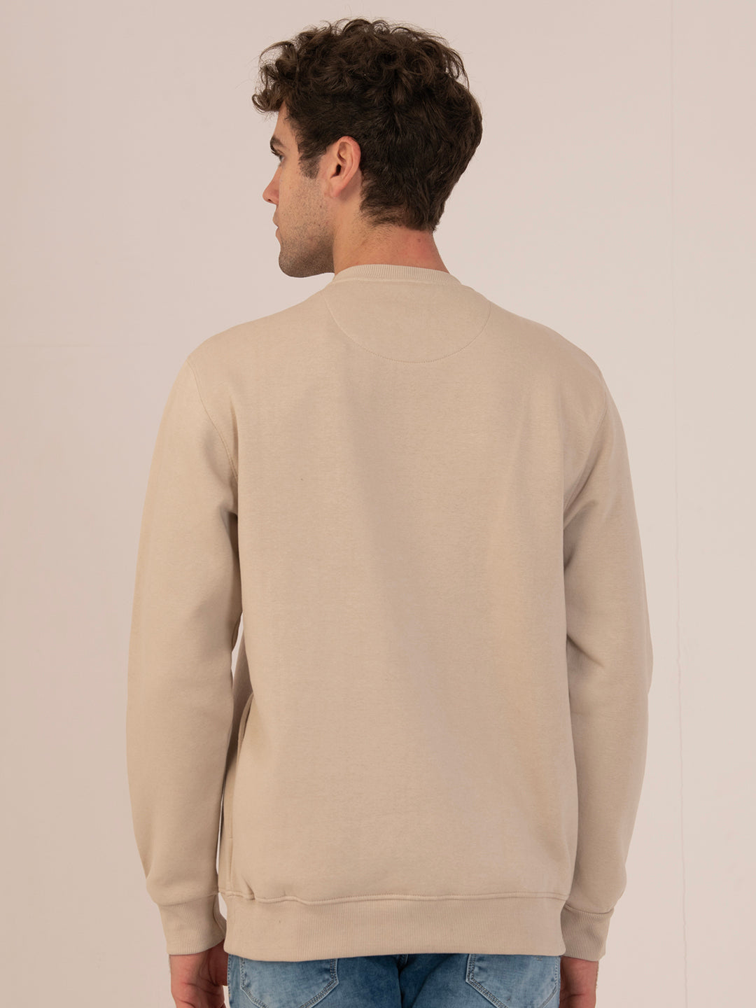 Men’s Classic Winter Cotton Sweatshirt_BEIGE