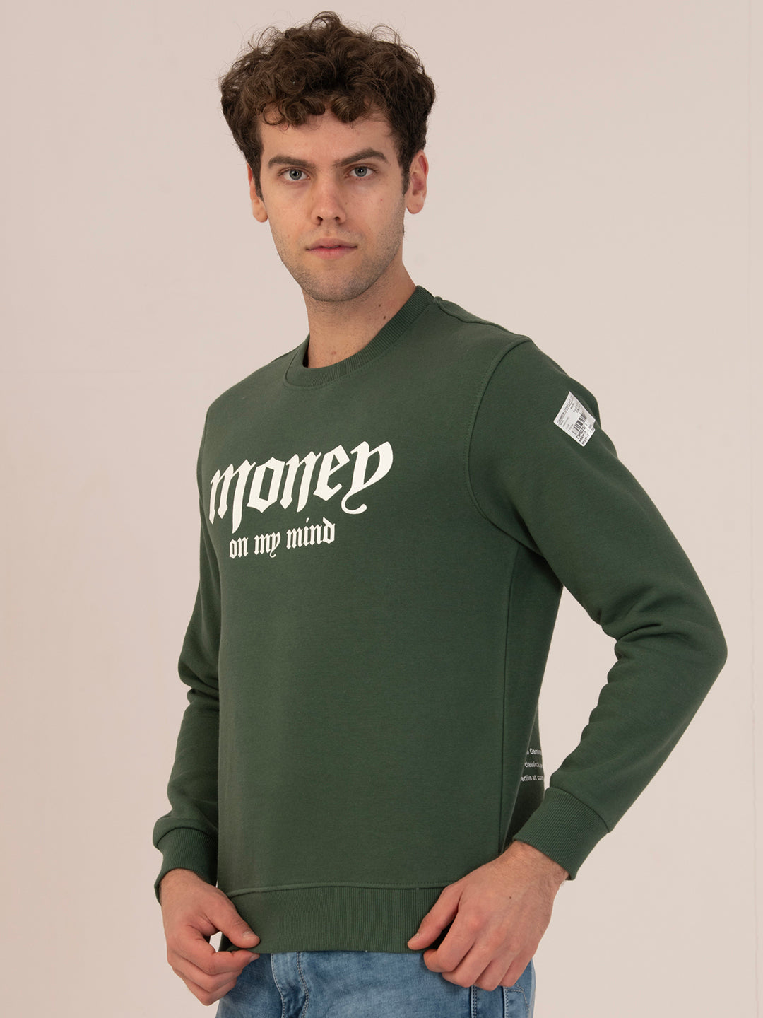 Men’s Brushed Fleece Winter Sweatshirt_Olive