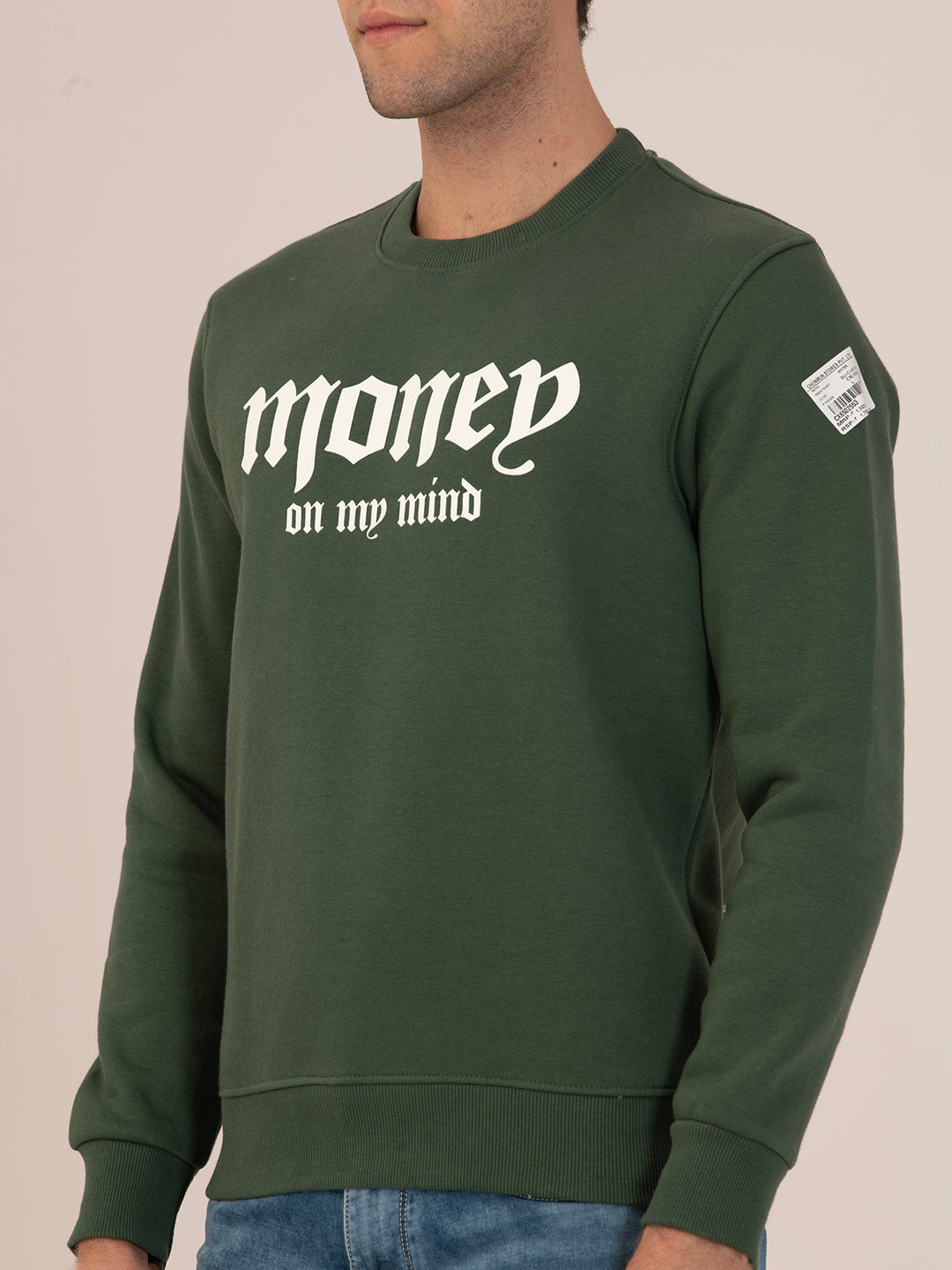 Men’s Brushed Fleece Winter Sweatshirt_Olive