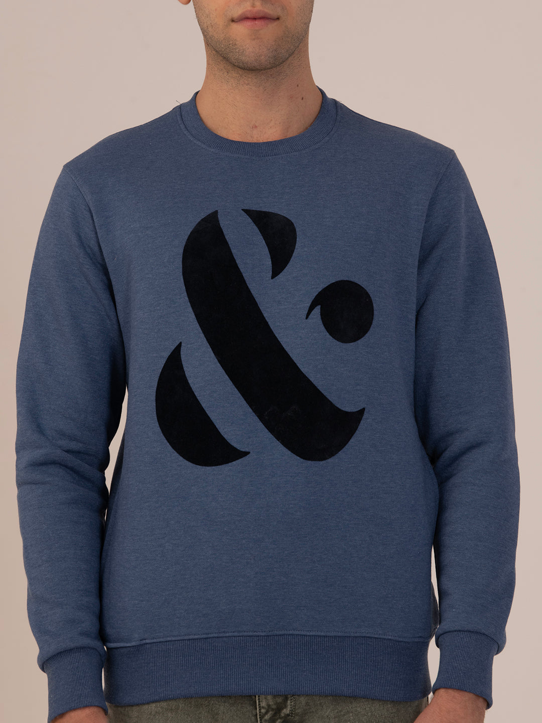 Albion Cyan Men’s Winter Sweatshirt – Cozy & Warm Casual Wear